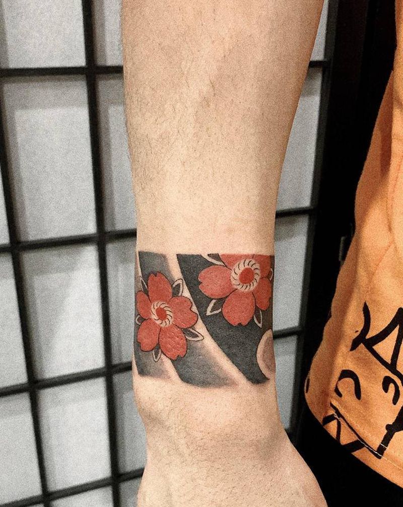 传统臂环纹身图片_手部老传统纹身图案