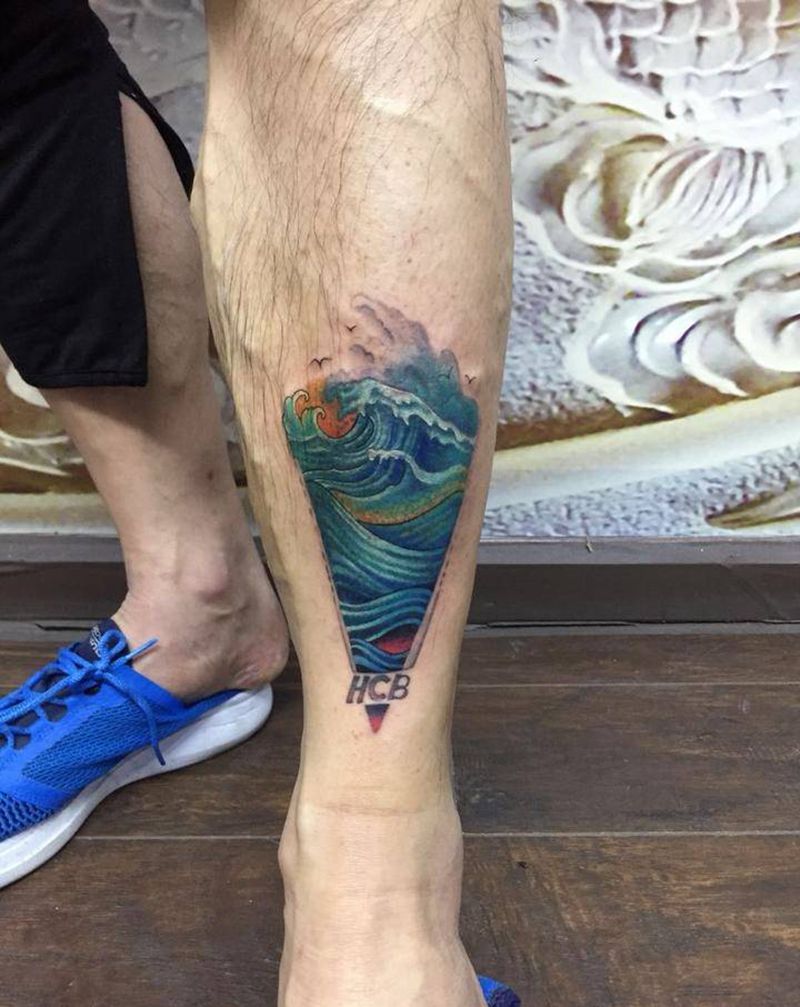 修改纹身图片_脚部新传统纹身图案