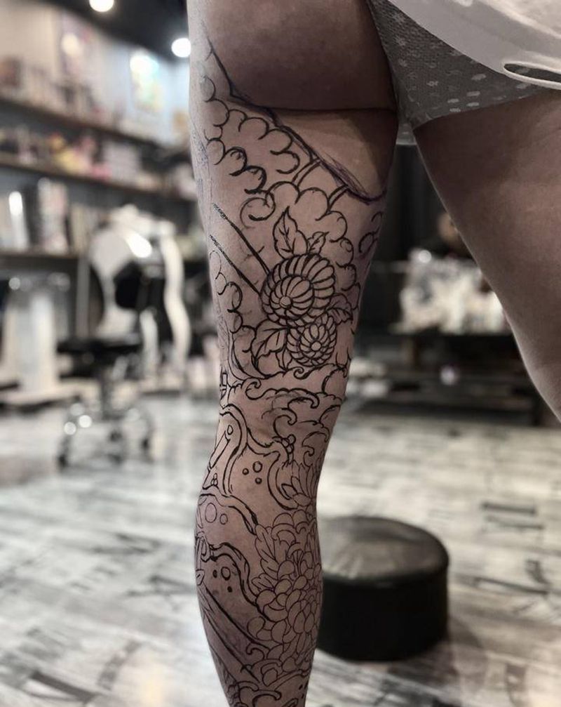 夜叉纹身图片_老传统纹身图案