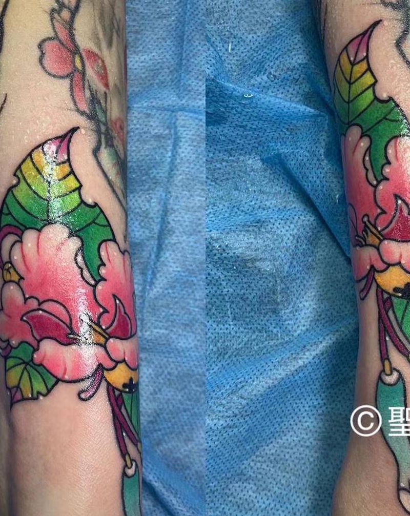 花纹身2019.8.4纹身图片_手臂Old SchoolNew School花纹身图案