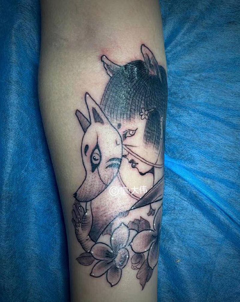 艺技纹身纹身图片_手臂点刺新传统艺技纹身图案