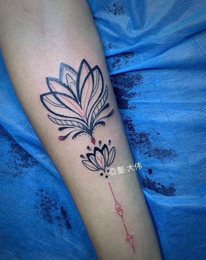 几何纹身纹身图片_手臂几何花纹身图案