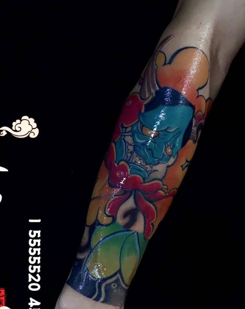 般若纹身纹身图片_手臂新传统老传统般若纹身图案