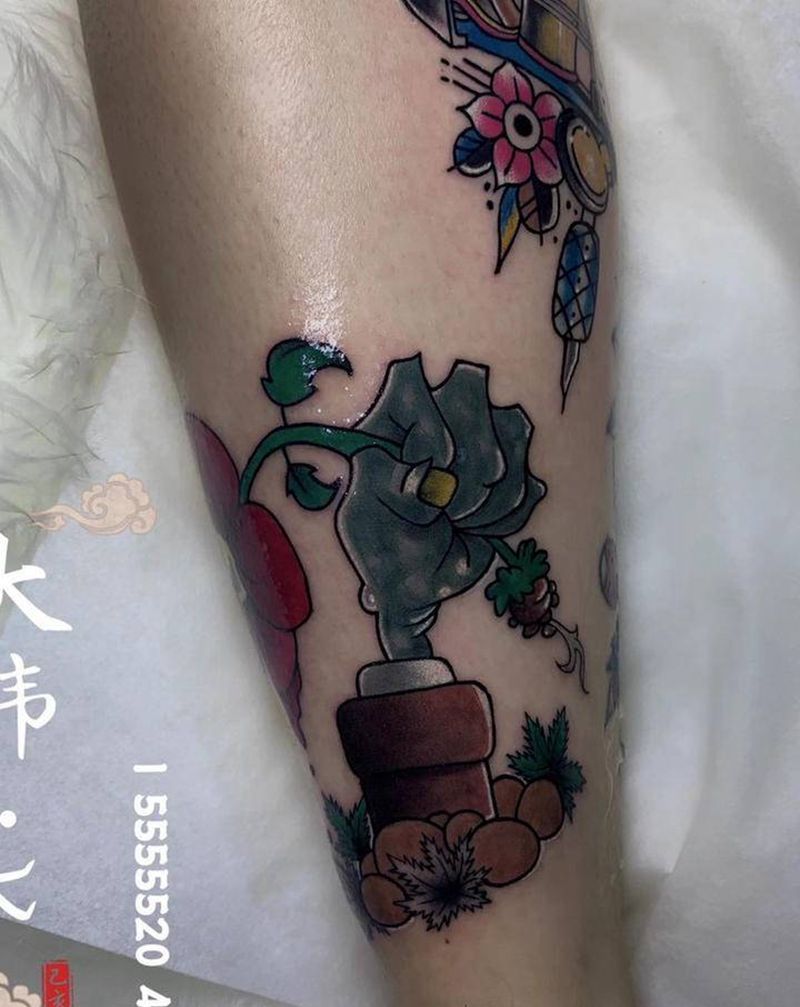 植物大战僵尸 僵尸手纹身图片_脚部Old SchoolNew School僵尸手纹身图案