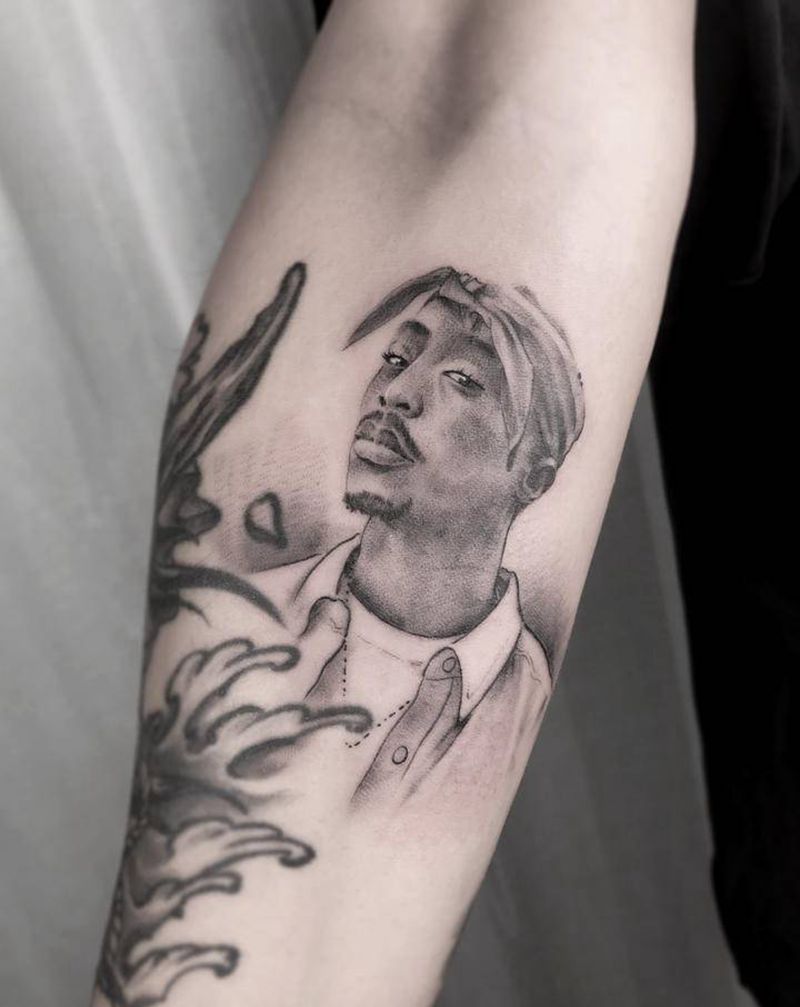 2pac纹身图片_手臂手部纹身图案