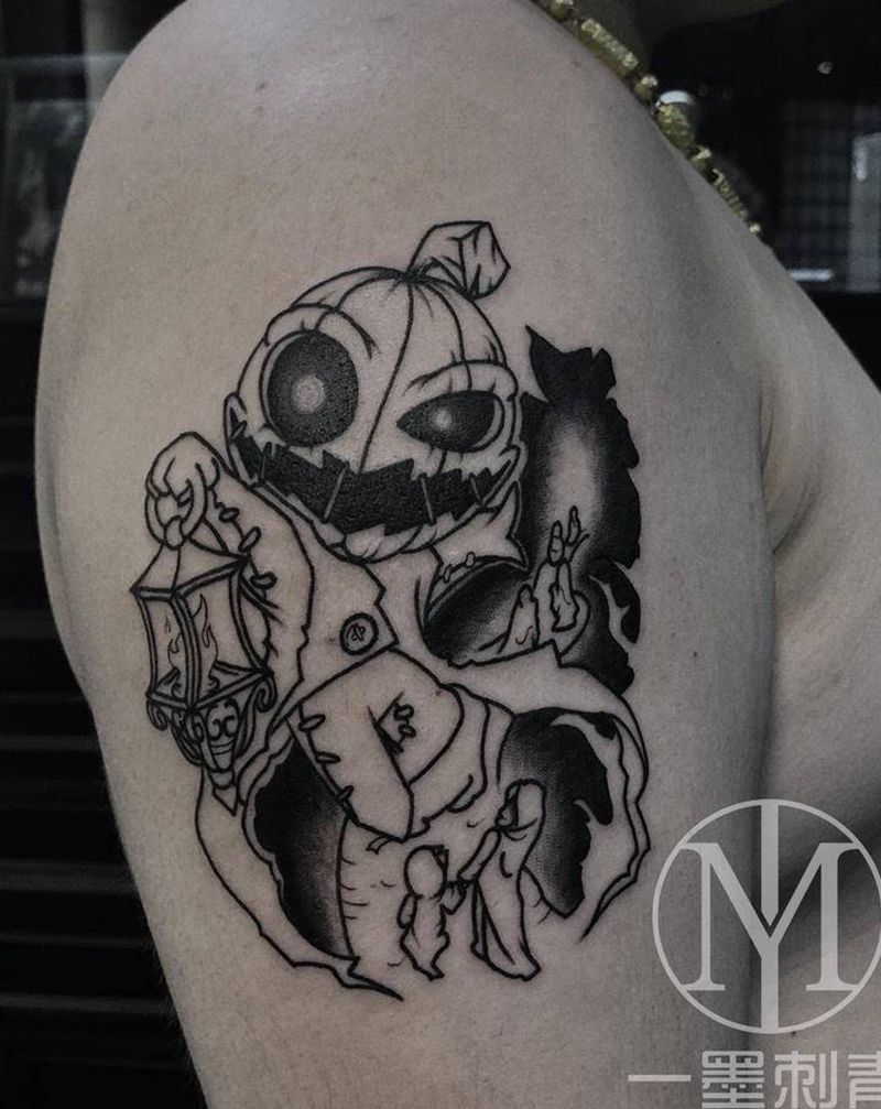 漫画恶魔纹身图片_手臂Old School纹身图案
