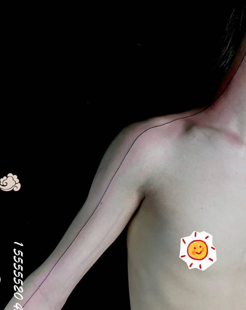 直线纹身 几何纹身 小清新纹身纹身图片_手臂几何纹身图案