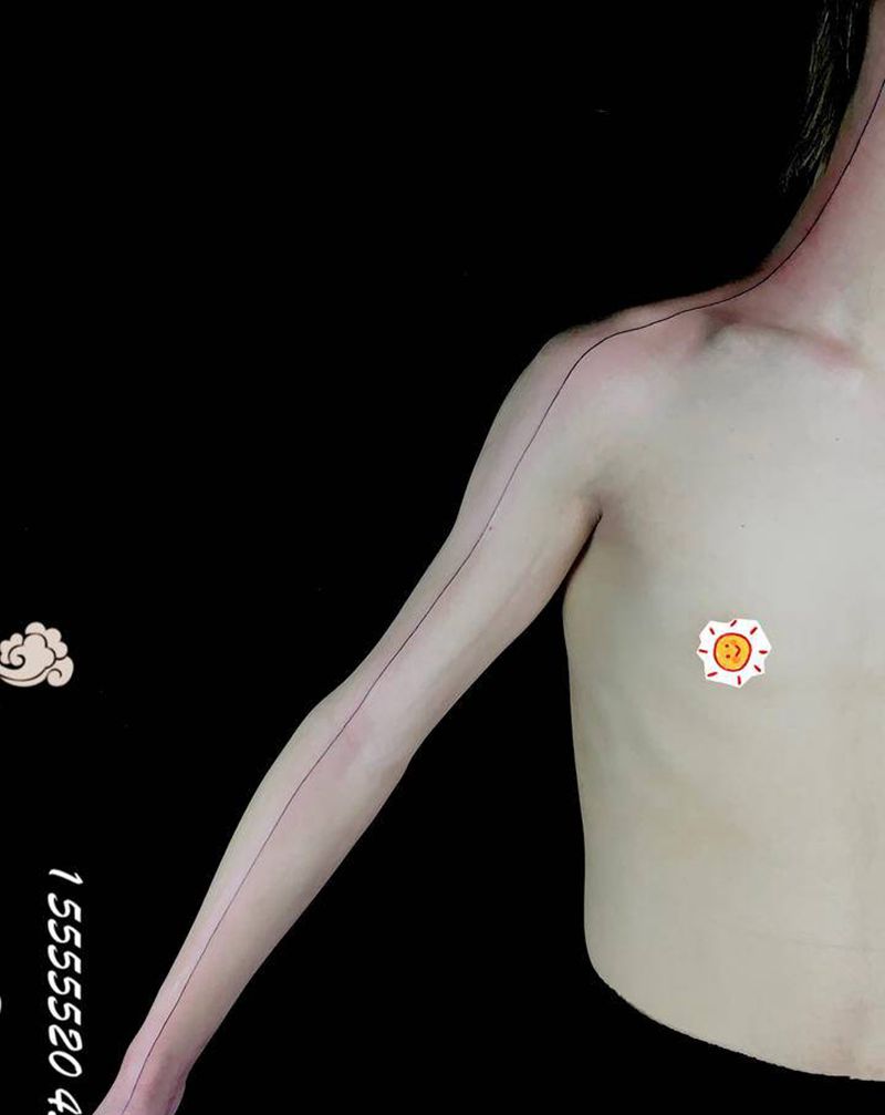 直线纹身 几何纹身 小清新纹身纹身图片_手臂几何纹身图案