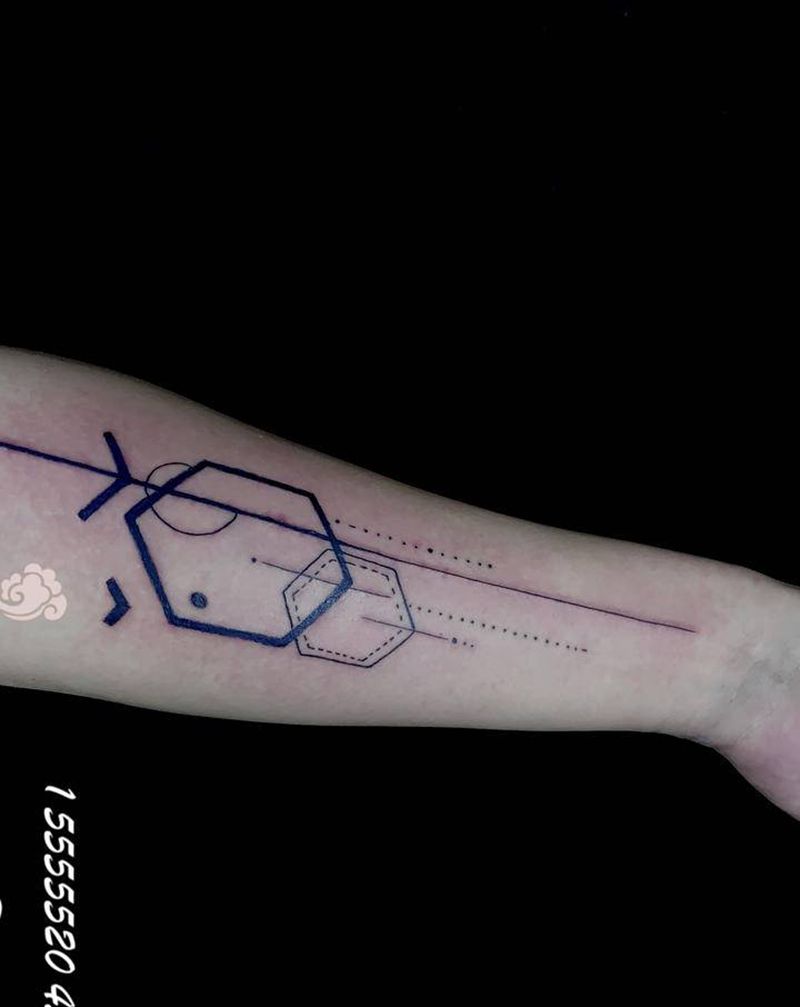 直线纹身 几何纹身 小清新纹身纹身图片_手臂几何纹身图案