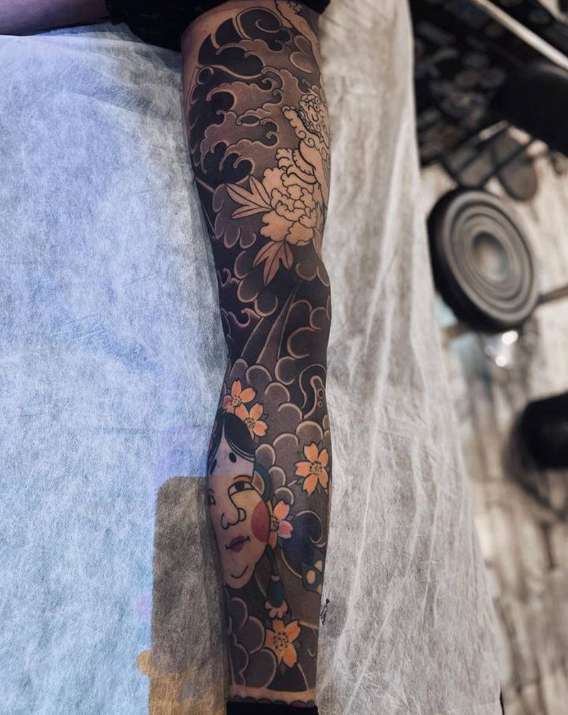 天热了纹身图片_老传统纹身图案