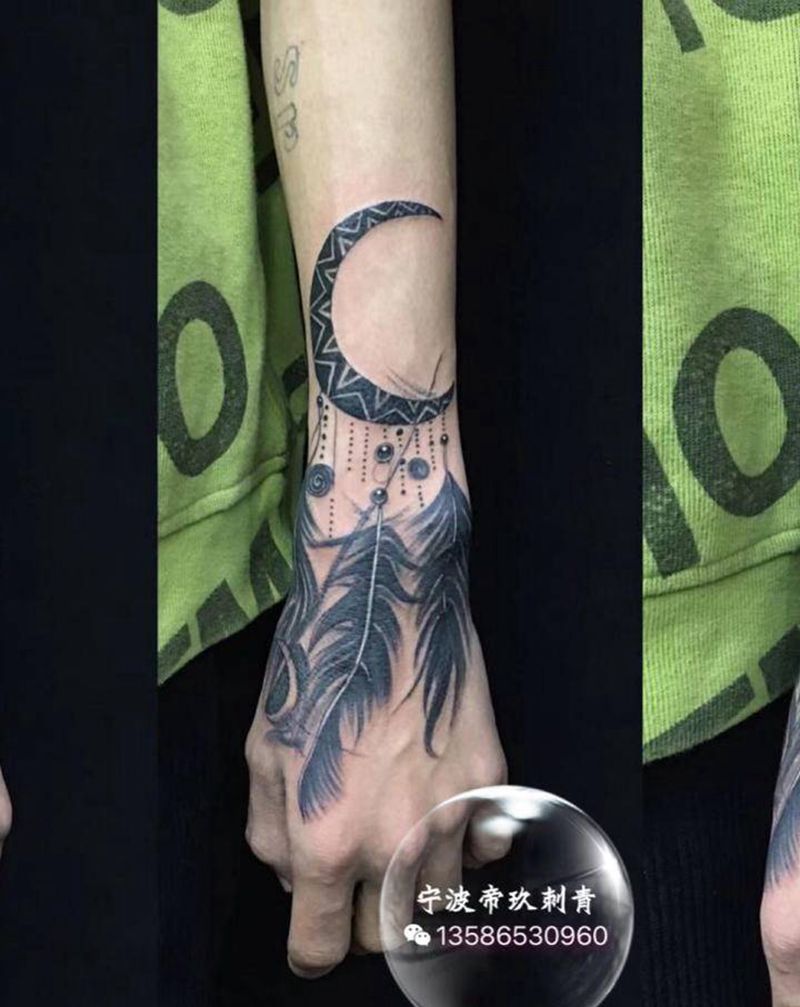 捕梦网纹身图片_手臂新传统纹身图案