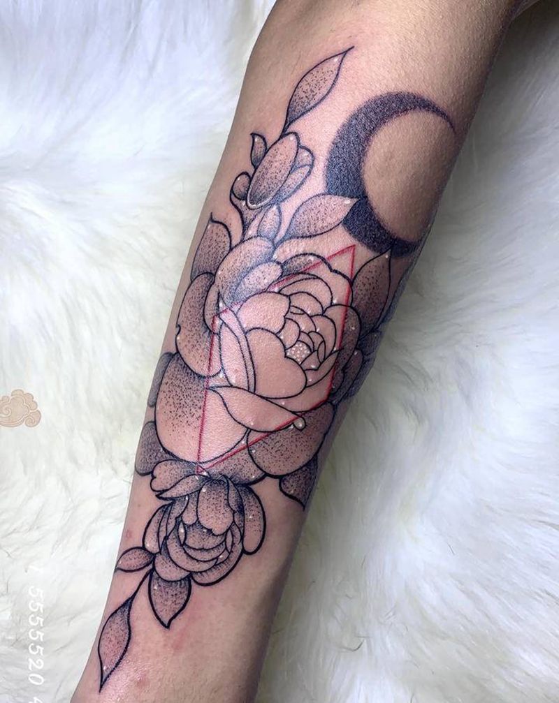 素花纹身 花纹身 小清新纹身纹身图片_手臂纹身图案