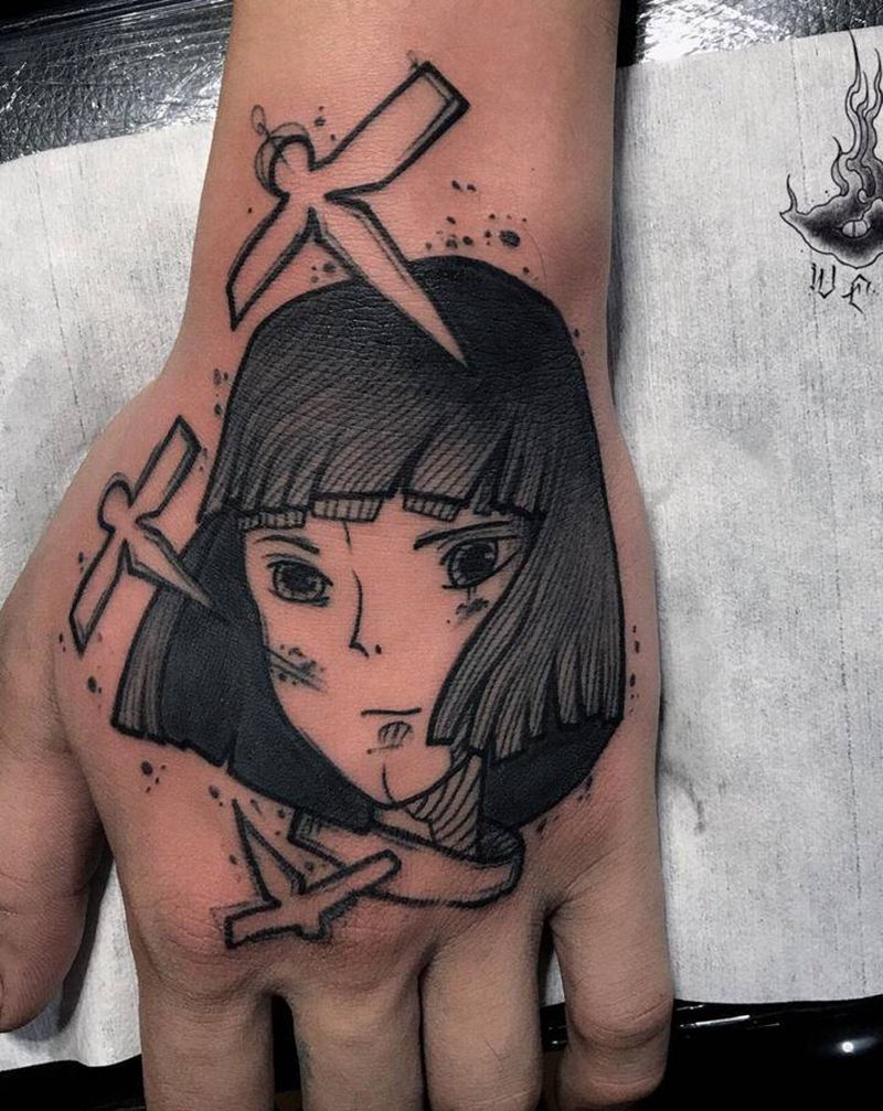 白龙纹身图片_手部纹身图案