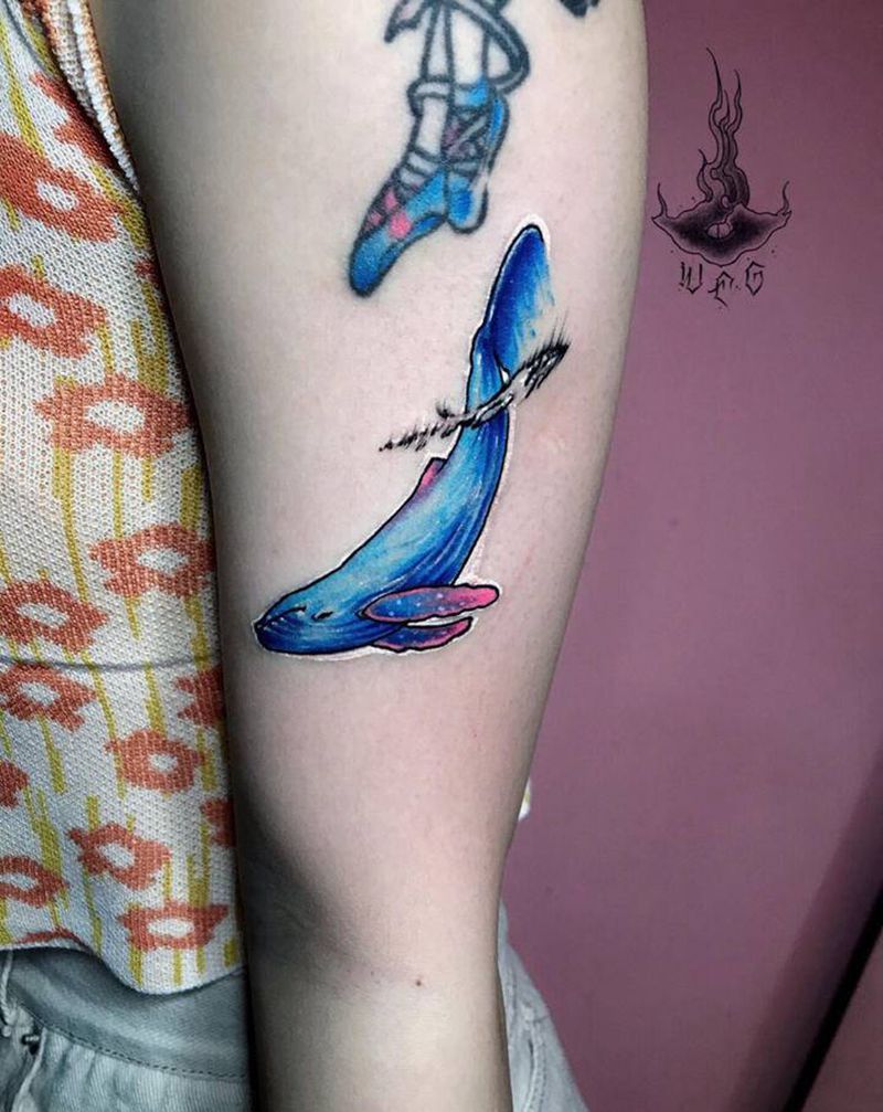 蓝精灵纹身图片_手部纹身图案