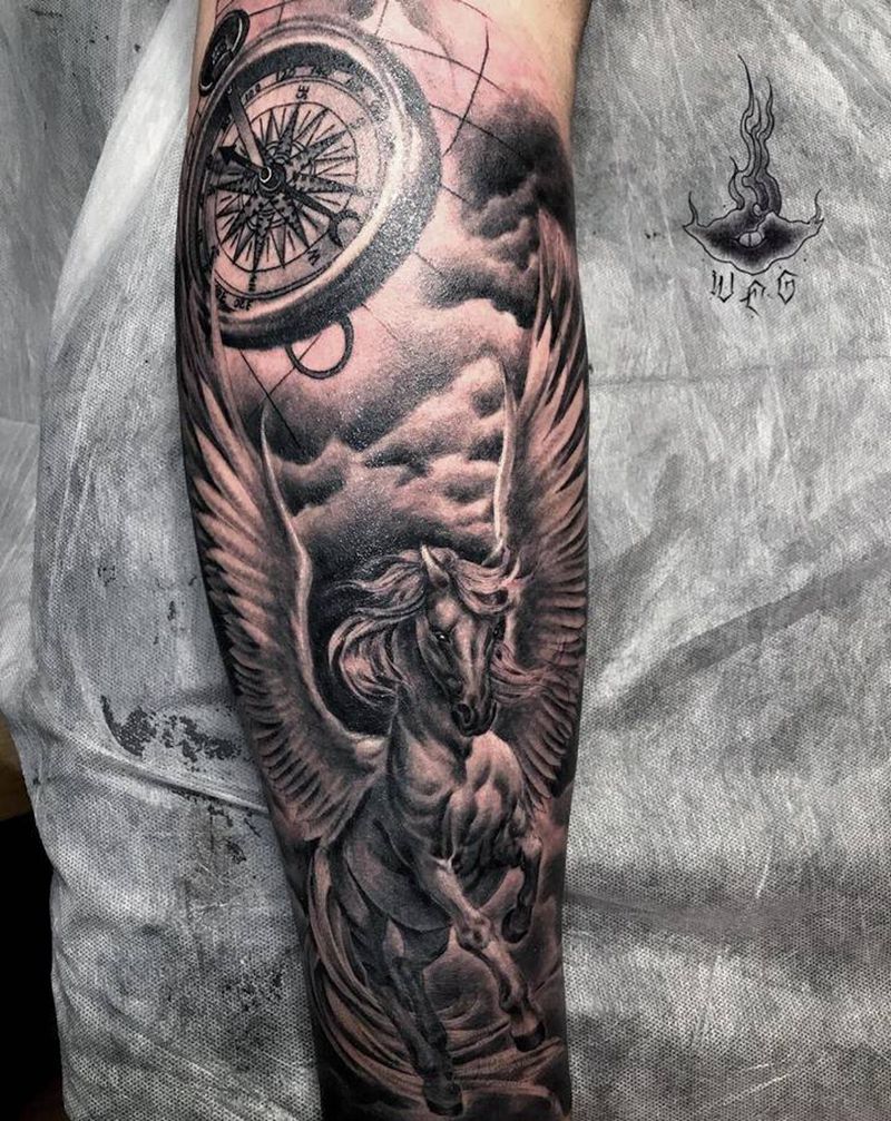 欧美纹身图片_腿部纹身图案