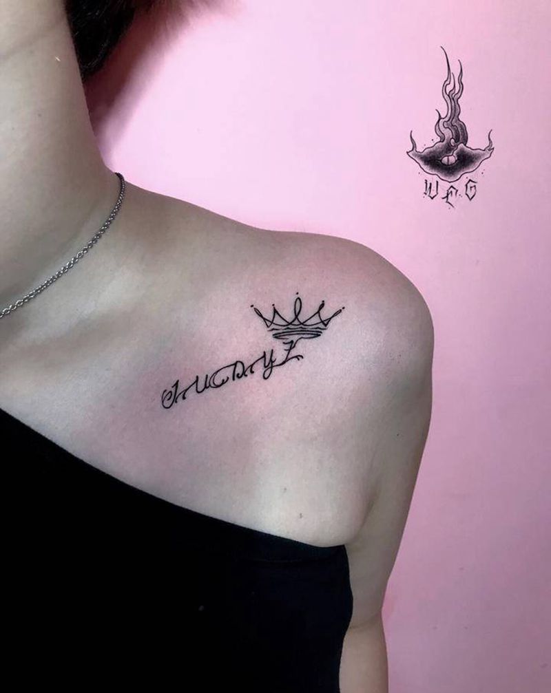 小图纹身图片_肩部纹身图案