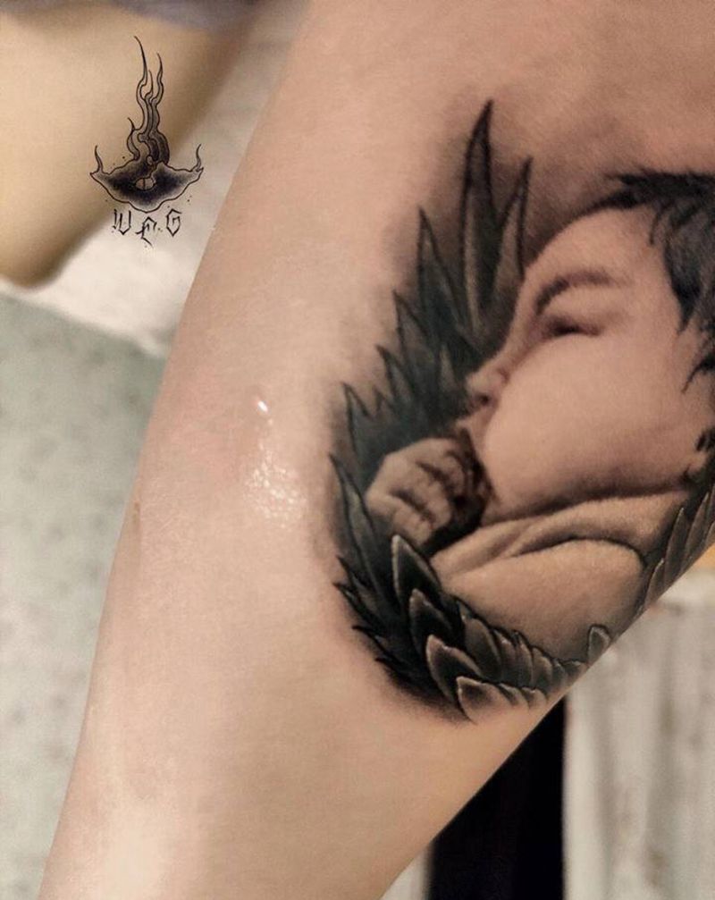 小娃娃纹身图片_手部纹身图案