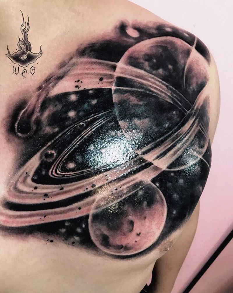 遮盖纹身图片_胸部纹身图案