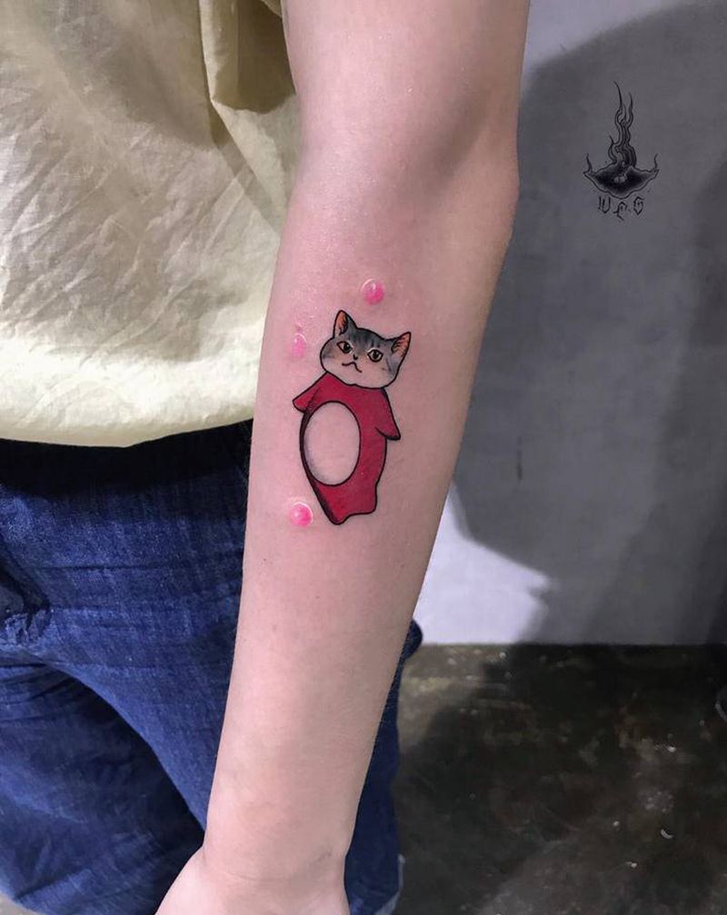 小咪咪纹身图片_手部纹身图案