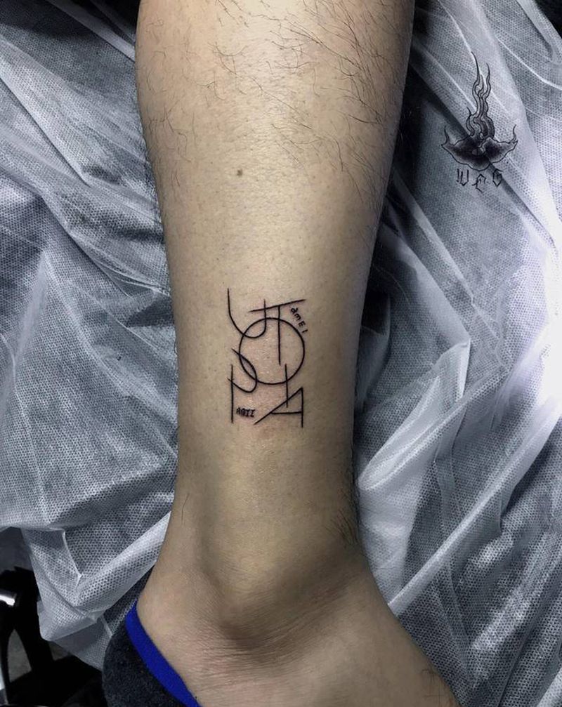 小图纹身图片_腿部纹身图案