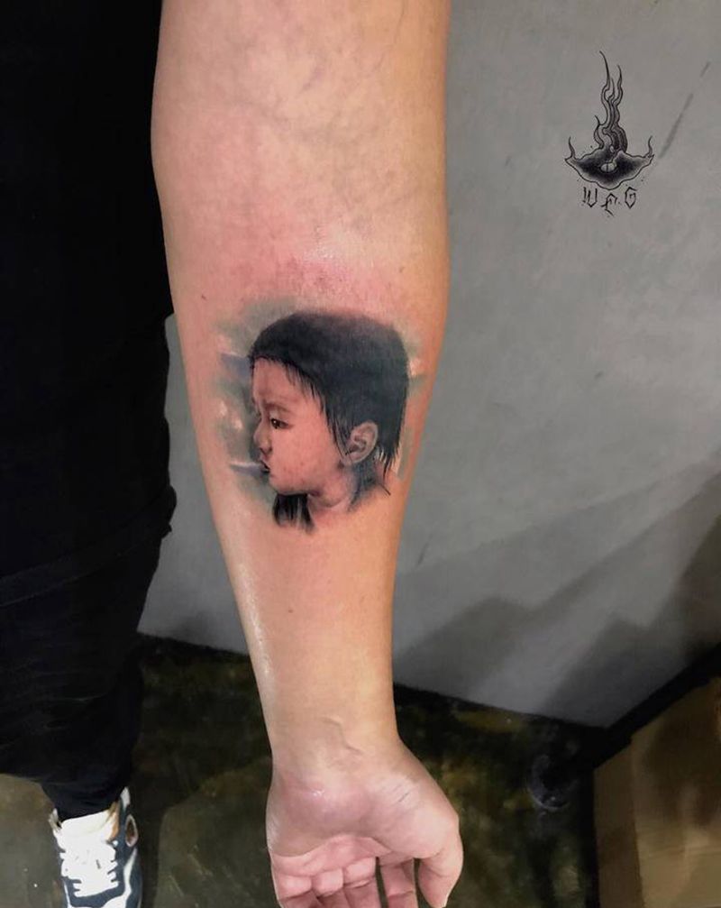 小朋友纹身图片_手部纹身图案