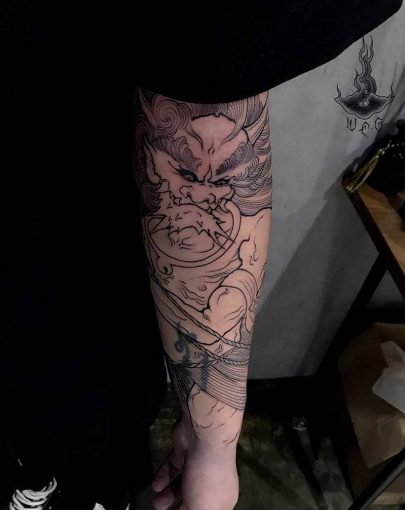 水鬼纹身图片_手部纹身图案