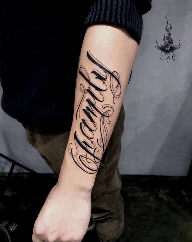 家庭纹身图片_手部纹身图案