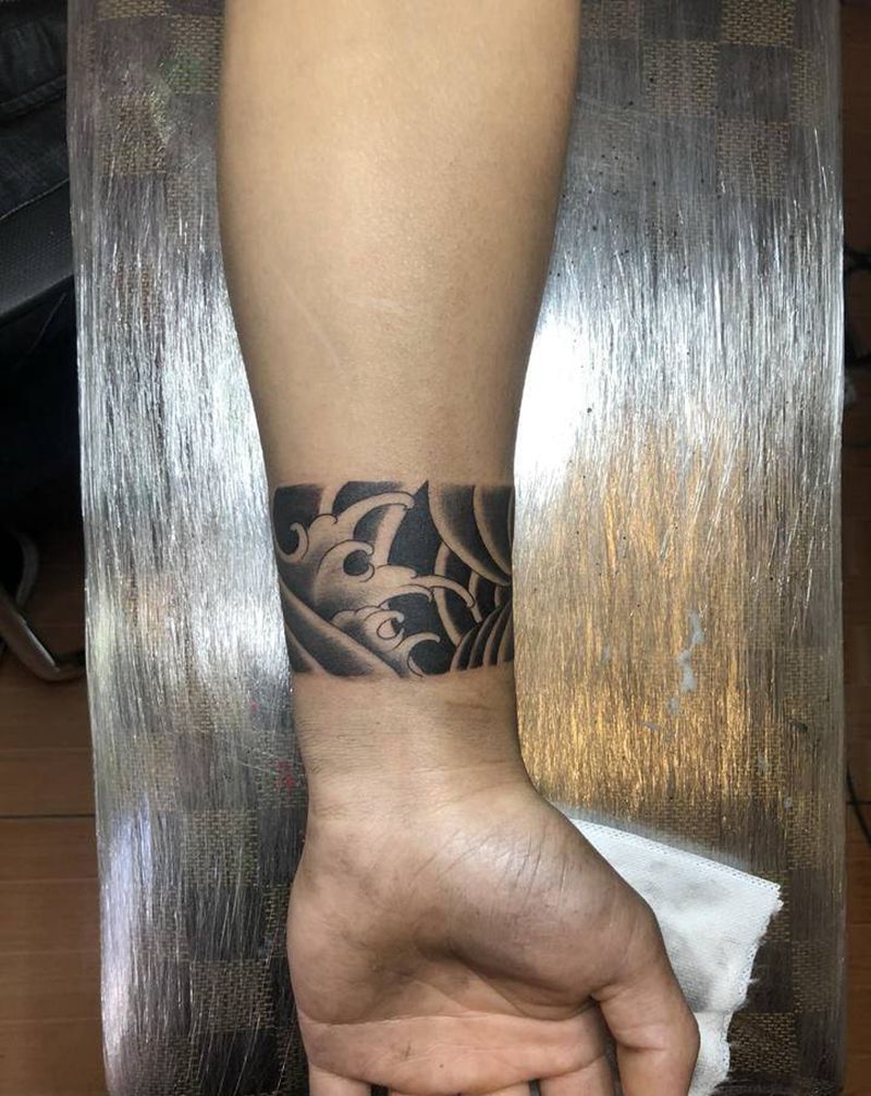 臂环纹身图片_手臂新传统纹身图案