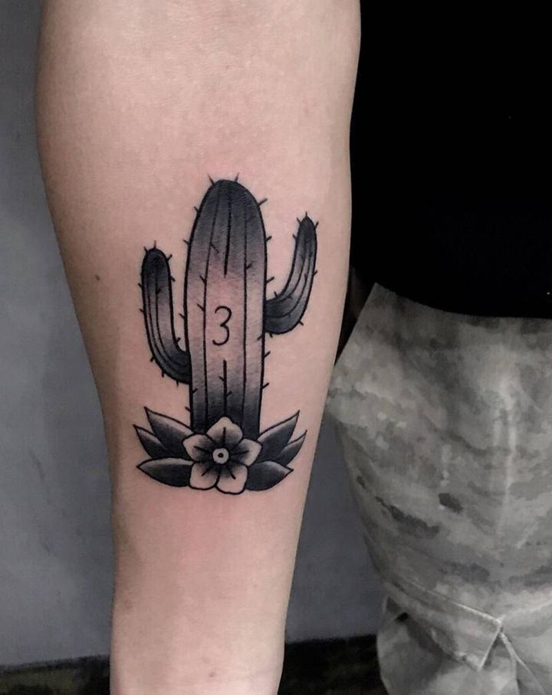 仙人掌纹身图片_手部纹身图案
