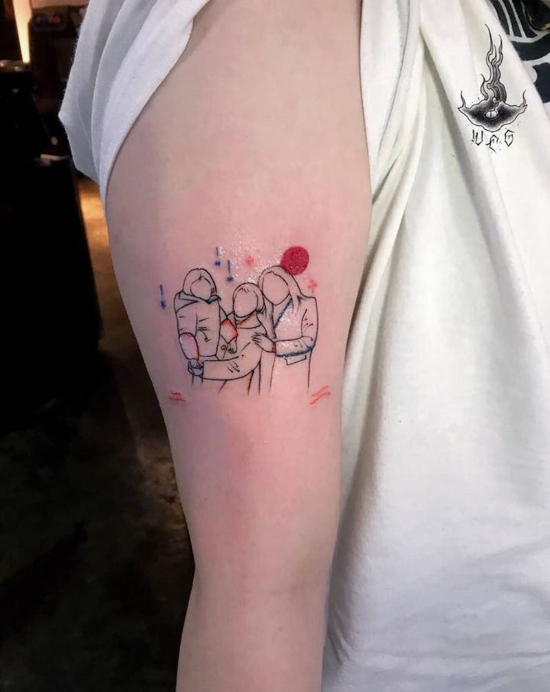 家庭小清新纹身图片_手部纹身图案