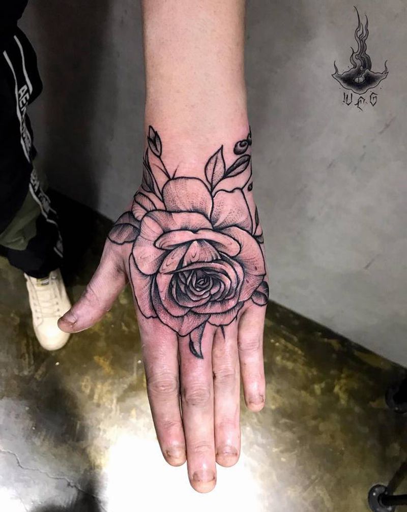 手背纹身图片_手部纹身图案