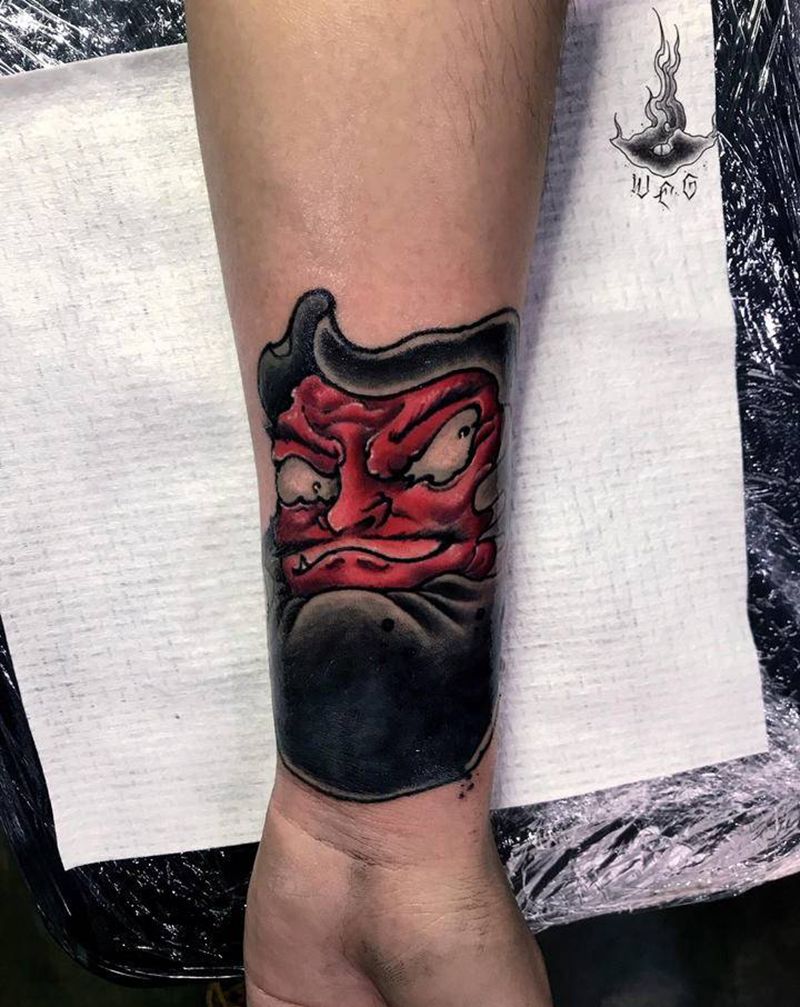 达摩蛋遮盖纹身图片_手部纹身图案