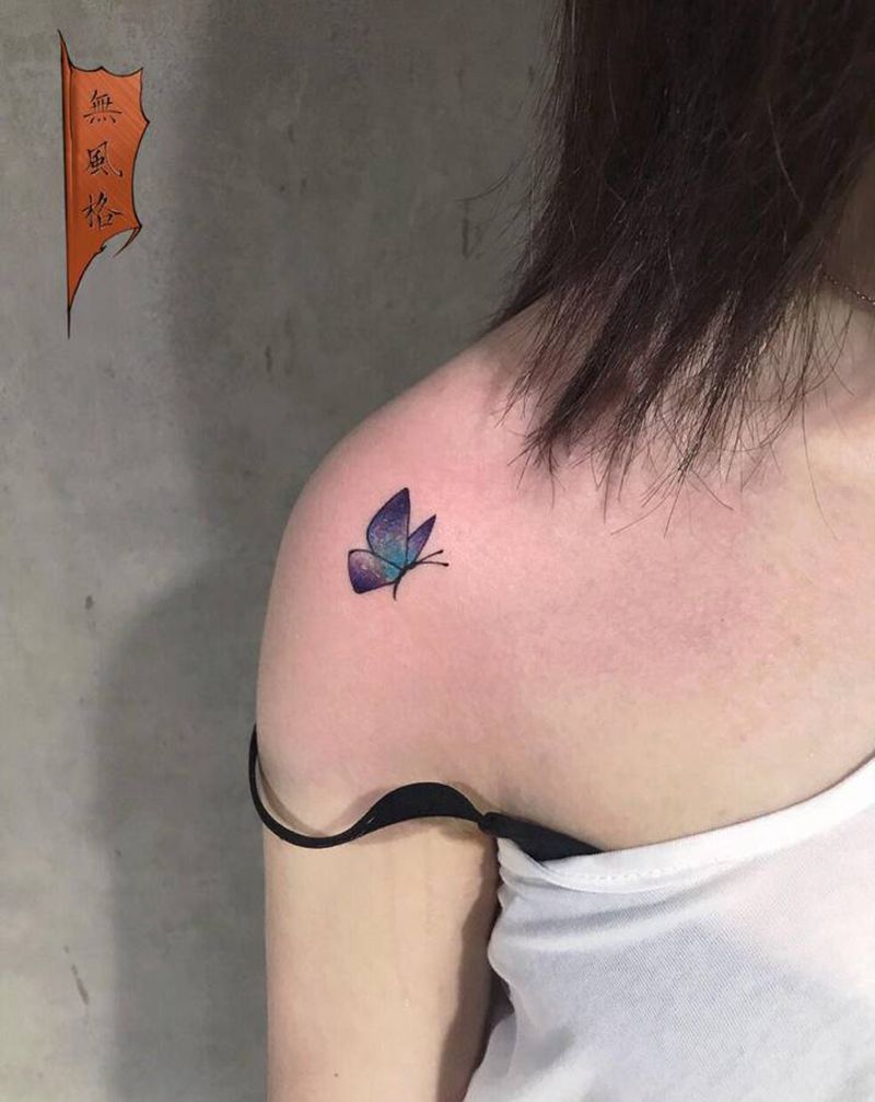 遮盖纹身图片_肩部纹身图案