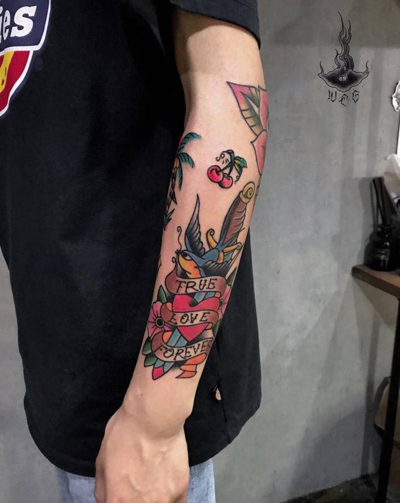 old school纹身图片_手部纹身图案