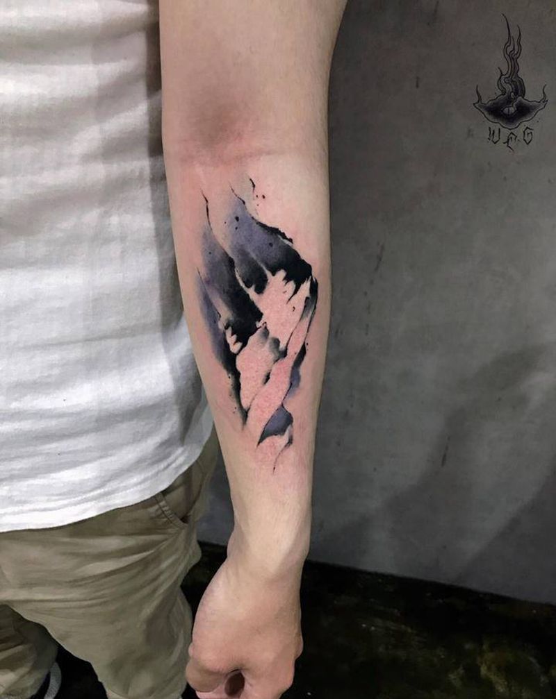 一个遮盖作品纹身图片_手部纹身图案