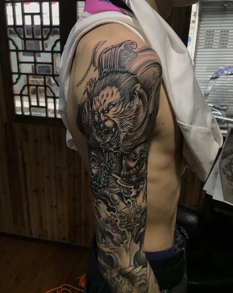 悟空纹身图片_新传统纹身图案