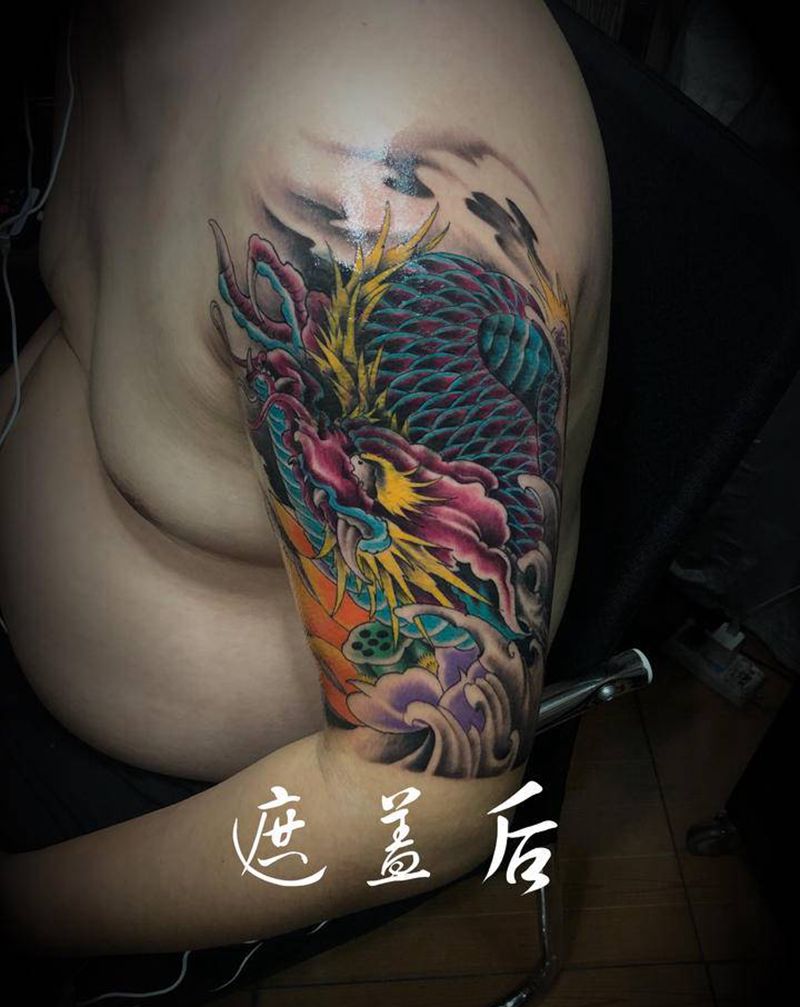 遮盖纹身图片_手臂新传统纹身图案