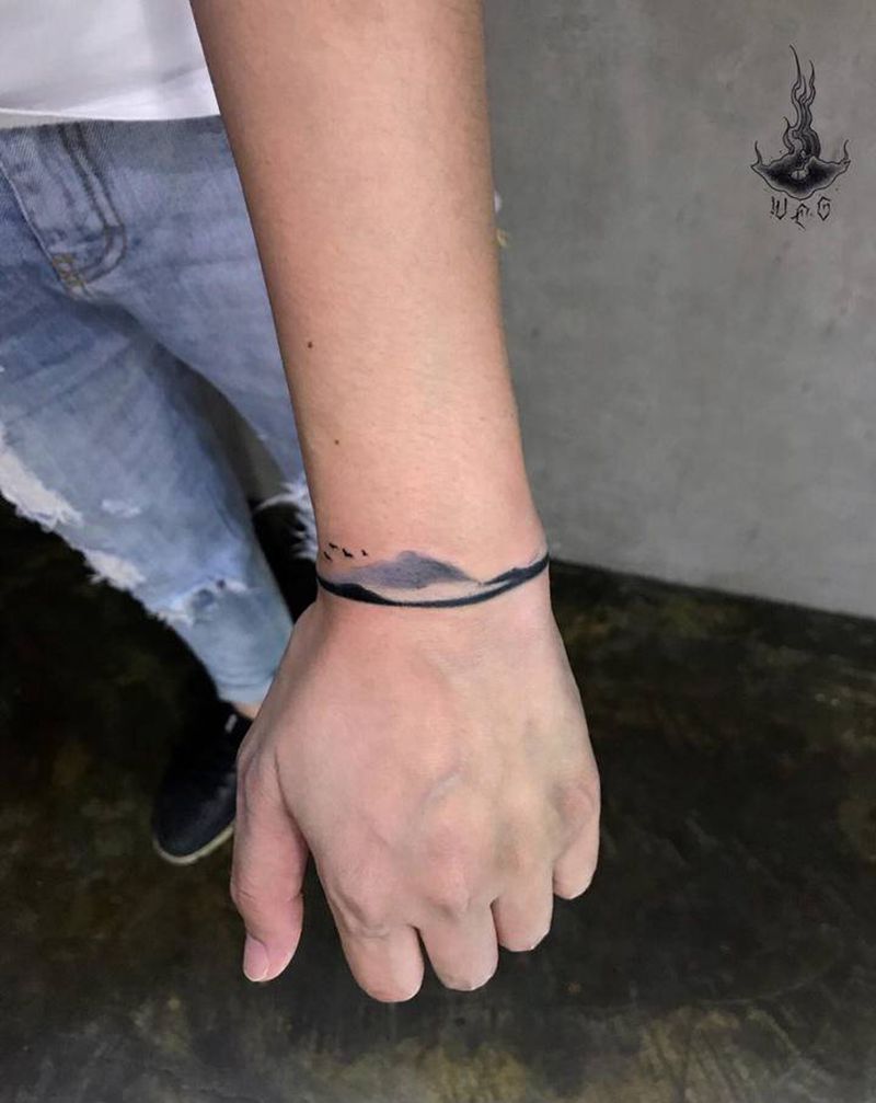 水墨纹身图片_手部纹身图案