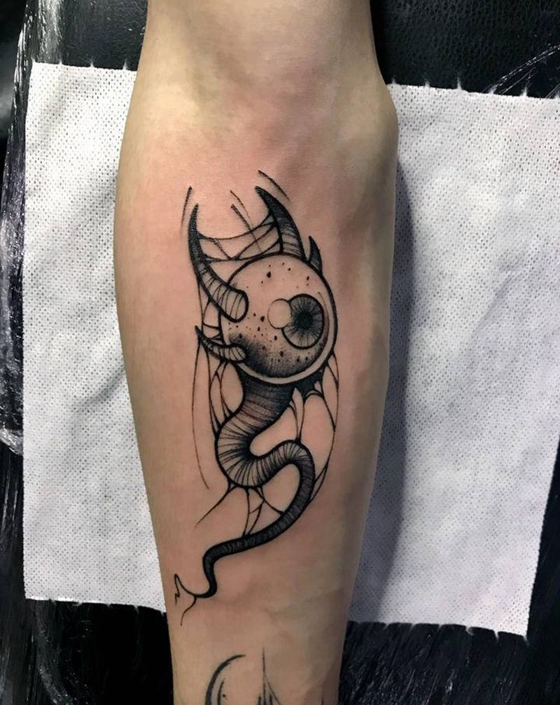 眼睛纹身图片_手部纹身图案