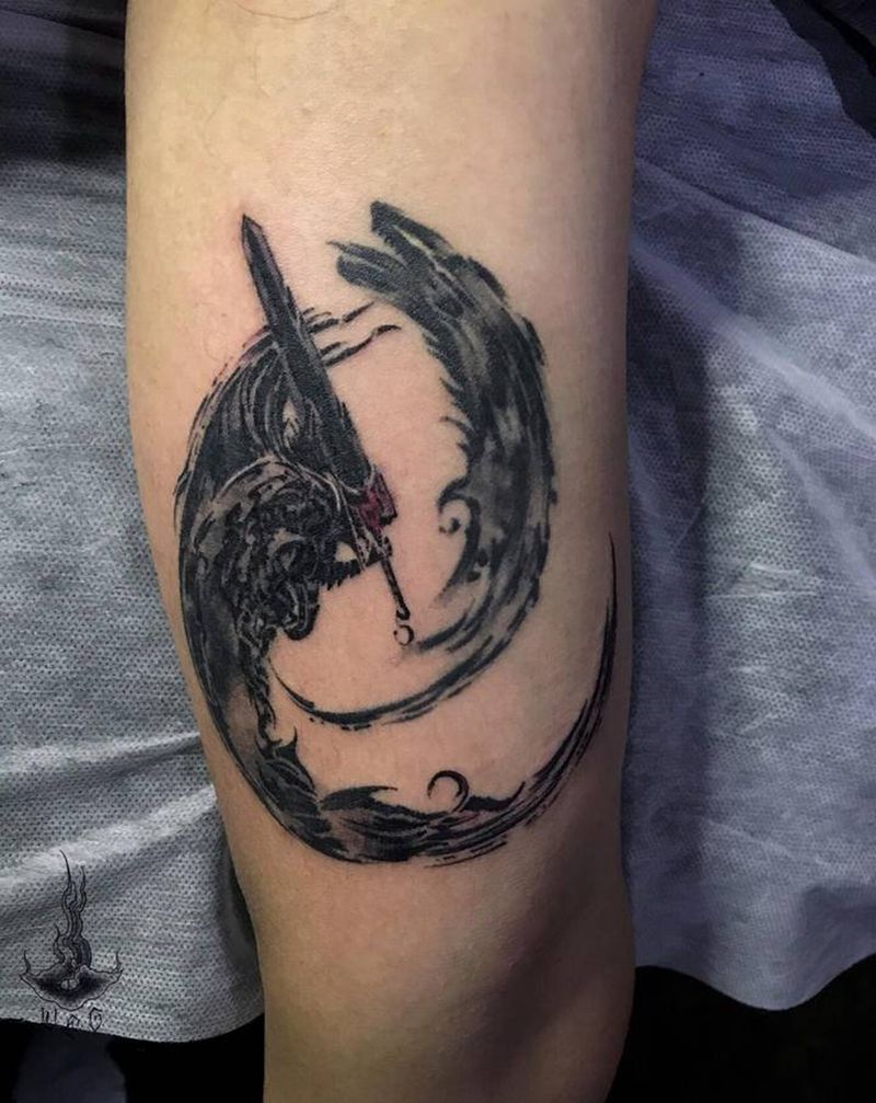 剑风传奇纹身图片_手部纹身图案