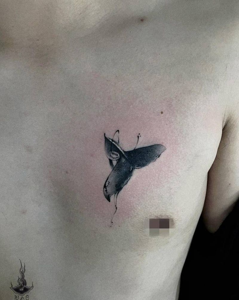 遮盖纹身图片_胸部纹身图案