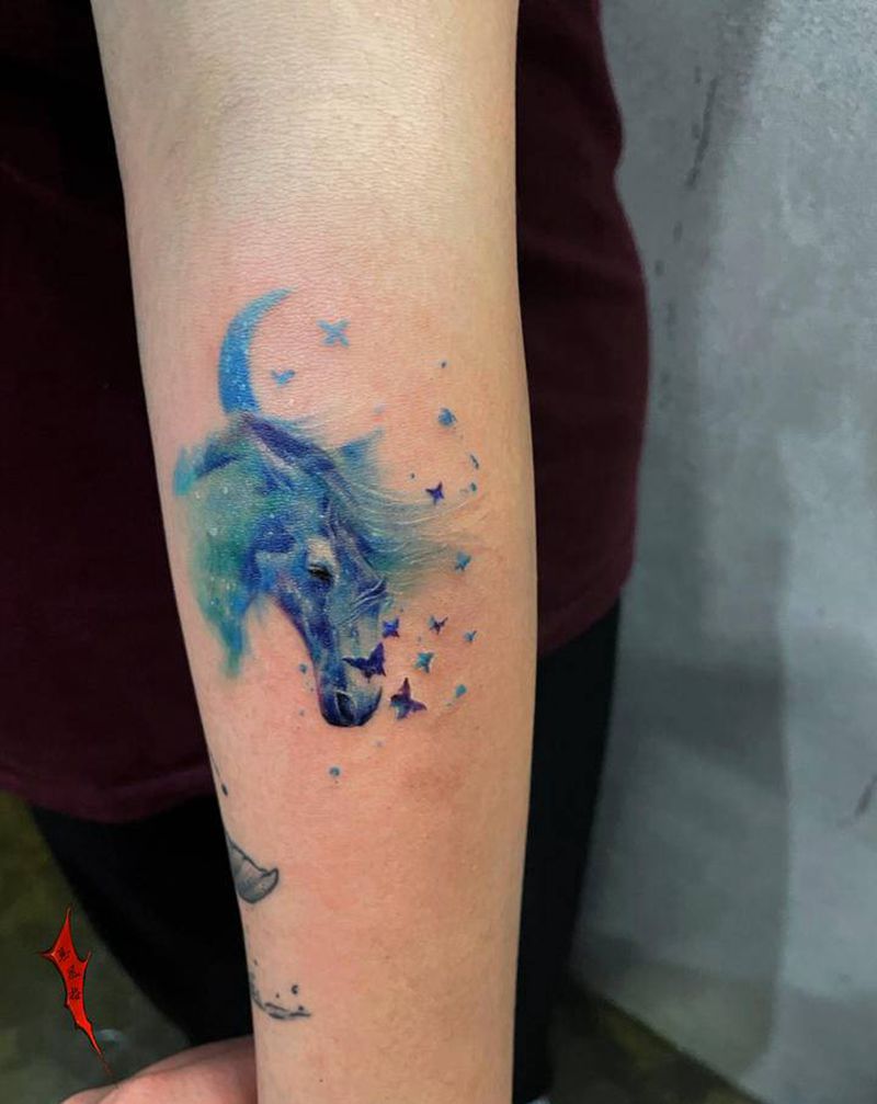 水彩纹身图片_手部纹身图案