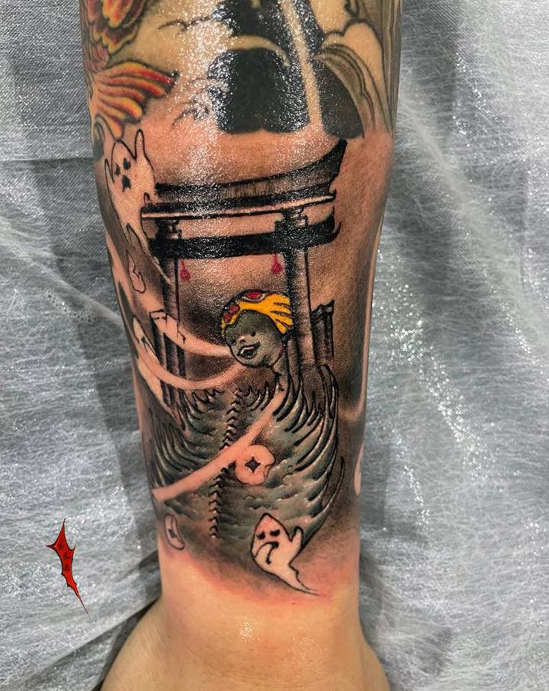 小鬼纹身图片_手部纹身图案