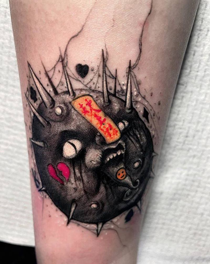 小鬼纹身图片_手部纹身图案