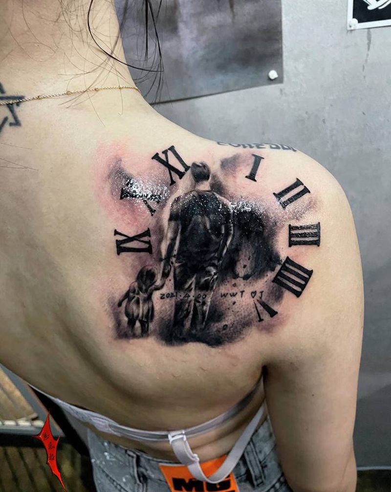 遮盖纹身图片_肩部纹身图案