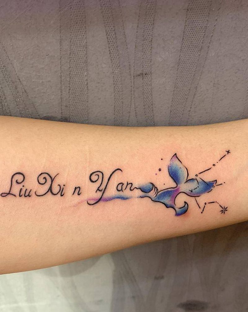 字母纹身图片_手臂新传统纹身图案