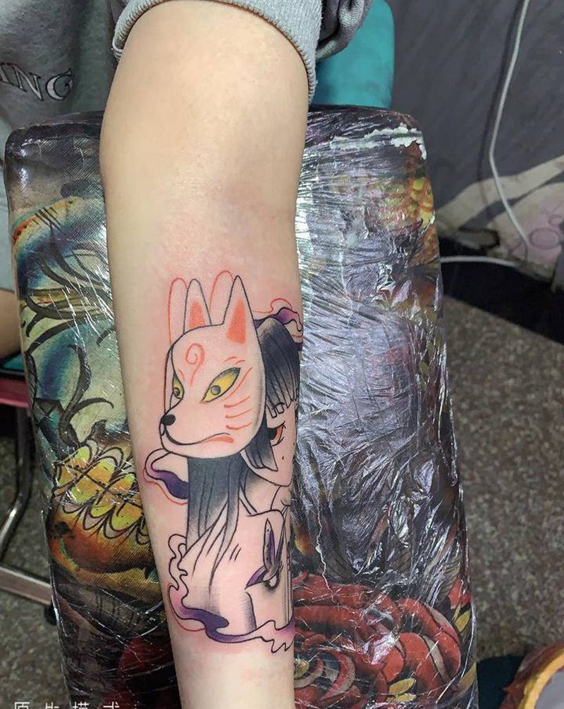 艺妓纹身图片_手臂新传统艺妓纹身图案