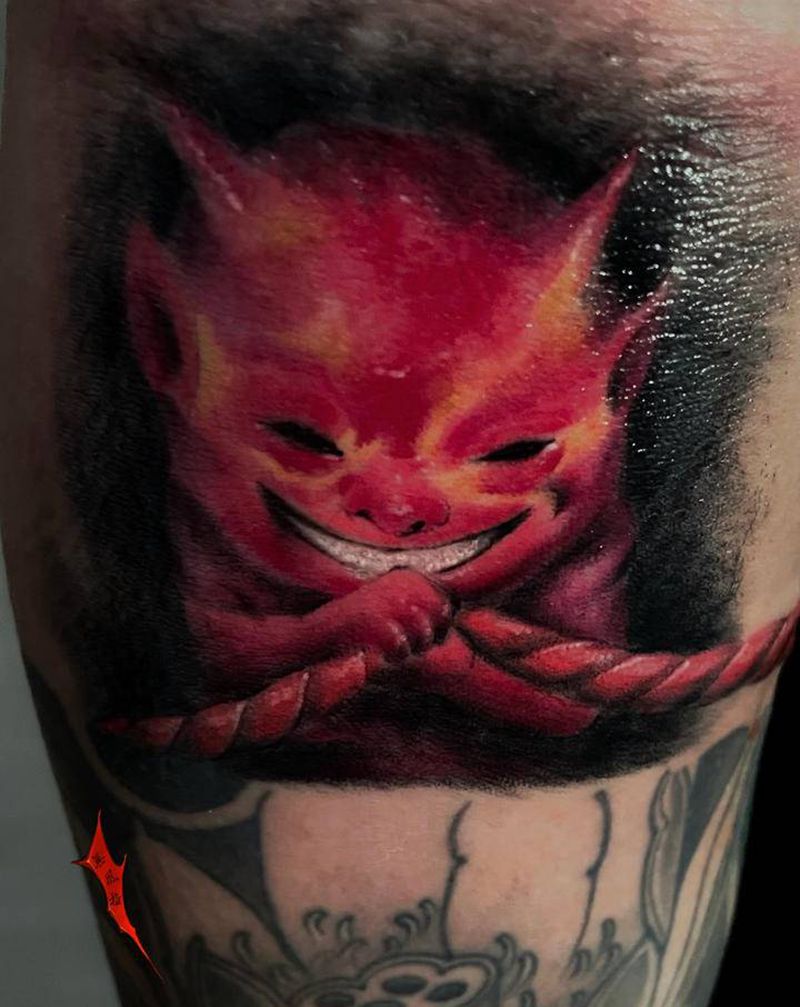 鬼纹身图片_手部纹身图案