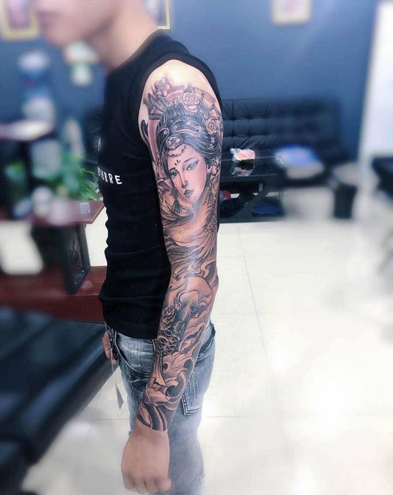 花臂纹身图片_手部纹身图案