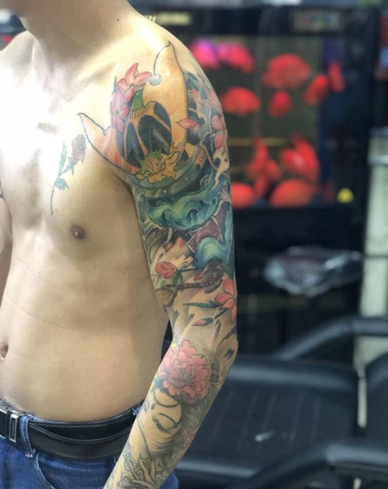 花臂纹身图片_手臂纹身图案